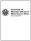 Guidebook for Municipal Officials of Mayor/Council Cities Revised May 2007