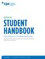 STUDENT HANDBOOK 2014-15. CGA Program of Professional Studies. Updated with fall session AU2, FN2 and TX2 electives offerings information and schedule
