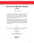 Motorcycle Operator Manual