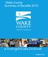 Wake County Summary of Benefits 2015