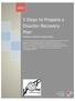 5 Steps to Prepare a Disaster Recovery Plan
