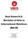 Dual Swiss/U.S. Bachelor of Arts in International Relations (BA-IR)