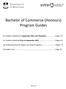 Bachelor of Commerce (Honours) Program Guides