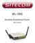 WL-366. Wireless Broadband Router. (802.11b/g/n)