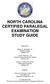 NORTH CAROLINA CERTIFIED PARALEGAL EXAMINATION STUDY GUIDE