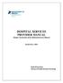HOSPITAL SERVICES PROVIDER MANUAL Chapter Twenty-five of the Medicaid Services Manual