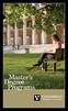 Master s Degree Programs