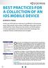 BEST PRACTICES FOR A COLLECTION OF AN IOS MOBILE DEVICE