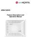 ARIA SOHO. Feature Description and Operation Manual