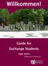Willkommen! Guide for Exchange Students. Year 2014