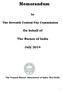 Memorandum. On behalf of. The Nurses of India. The Seventh Central Pay Commission. The Trained Nurses Association of India, New Delhi