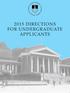 2015 Directions. Applicants