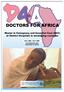 D4A - DOCTORS FOR AFRICA. Objectives of the MA Program