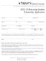2014-15 Returning Student Scholarship Application