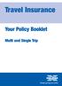 Travel Insurance. Your Policy Booklet. Multi and Single Trip