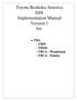 Toyota Boshoku America EDI Implementation Manual Version 1 for: TBA o TBIN o TBMS o TBCA - Woodstock o TBCA - Elmira
