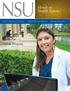 Health Science. Nova Southeastern University Health Professions Division Entering Class 2016. Online Program