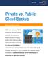 Private vs. Public: Cloud Backup