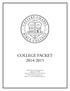 COLLEGE PACKET 2014-2015