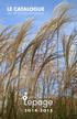 LE CATALOGUE DES PRODUCTIONS LEPAGE