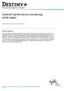 Destiny performance monitoring white paper