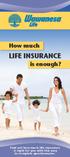 How much LIFE INSURANCE. is enough? Find out how much life insurance is right for you with this easy to complete questionnaire.