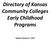Directory of Kansas Community Colleges Early Childhood Programs