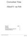 Curriculum Vitae. Allard S. van Pelt