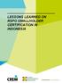 LESSONS LEARNED ON RSPO SMALLHOLDER CERTIFICATION IN INDONESIA
