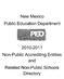 New Mexico Public Education Department. 2010-2011 Non-Public Accrediting Entities and Related Non-Public Schools Directory