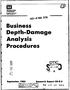 * Analysis. Business Depth-Damage. Procedures DTIC AD-A 1 6 0 076. Research Report 85-R-5. September 1985 IELECTE OC* 1985J