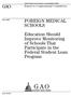 GAO FOREIGN MEDICAL SCHOOLS. Education Should Improve Monitoring of Schools That Participate in the Federal Student Loan Program
