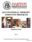 OCCUPATIONAL THERAPY ASSISTANT PROGRAM