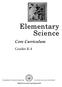 Elementary Science. Core Curriculum. Grades K-4. http://www.emsc.nysed.gov/ciai/