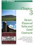 Chapter. Owner- Financed Sales and Land Contracts