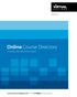 Online Course Directory Contains over 200 online courses
