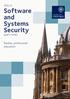 MSc in Software and Systems Security. (part-time) flexible, professional education