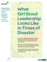What Girl Scout Leadership Looks Like in Times of Disaster