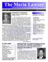 The Marin Lawyer. The Marin Lawyer. An Official Publication of the County Bar Association An Official Publication of the Marin County Bar Association