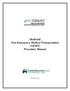 Medicaid Non-Emergency Medical Transportation (NEMT) Procedure Manual
