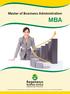 Master of Business Administration MBA