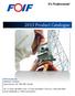 2013 Product Catalogue