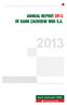 ANNUAL REPORT 2013 OF BANK ZACHODNI WBK S.A.