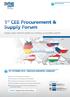 1 st CEE Procurement & Supply Forum