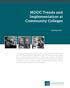 MOOC Trends and Implementation at Community Colleges