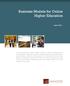 Business Models for Online Higher Education