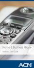 Home & Business Phone. Features User Guide