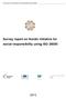 Survey report on Nordic initiative for social responsibility using ISO 26000