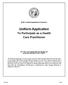 North Carolina Department of Insurance. Uniform Application. To Participate as a Health Care Practitioner