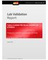 Lab Validation Report
